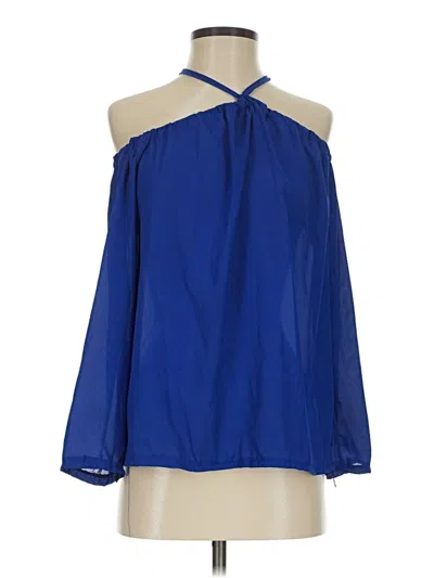 Pre-owned Assorted Brands Sleeveless Blouse In Blue