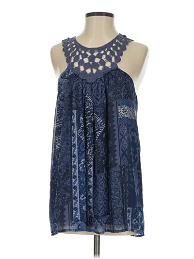 Pre-owned Assorted Brands Sleeveless Blouse In Blue