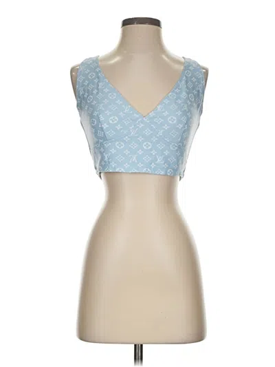 Pre-owned Assorted Brands Sleeveless Blouse In Blue