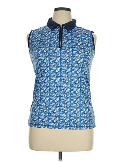Pre-owned Assorted Brands Sleeveless Blouse In Blue