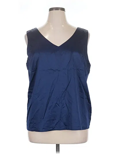 Pre-owned Assorted Brands Sleeveless Blouse In Blue