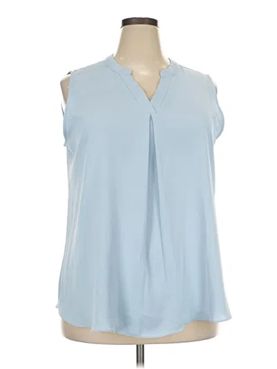 Pre-owned Assorted Brands Sleeveless Blouse In Blue