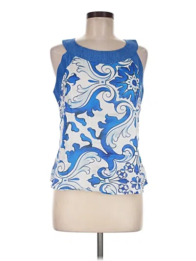 Pre-owned Assorted Brands Sleeveless Blouse In Blue
