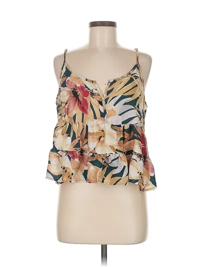 Pre-owned Assorted Brands Sleeveless Blouse In Brown