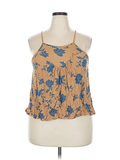 Pre-owned Assorted Brands Sleeveless Blouse In Brown