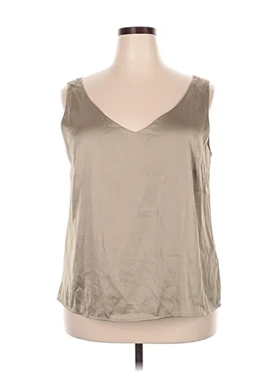 Pre-owned Assorted Brands Sleeveless Blouse In Brown