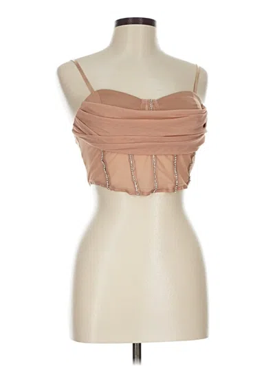 Pre-owned Assorted Brands Sleeveless Blouse In Brown