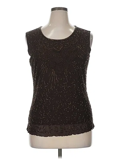 Pre-owned Assorted Brands Sleeveless Blouse In Brown