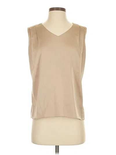 Pre-owned Assorted Brands Sleeveless Blouse In Brown