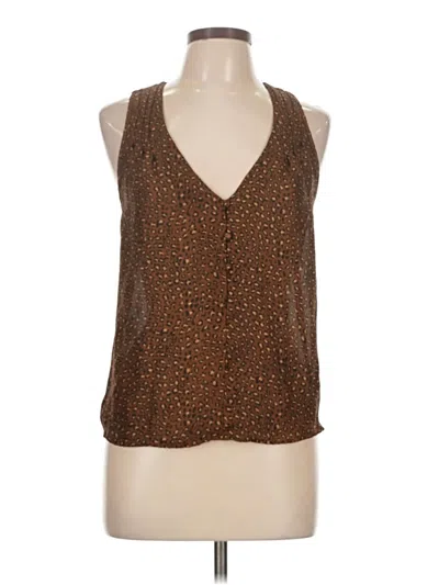 Pre-owned Assorted Brands Sleeveless Blouse In Brown
