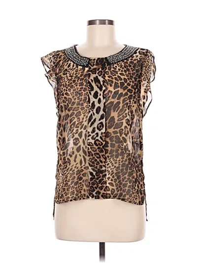 Pre-owned Assorted Brands Sleeveless Blouse In Brown