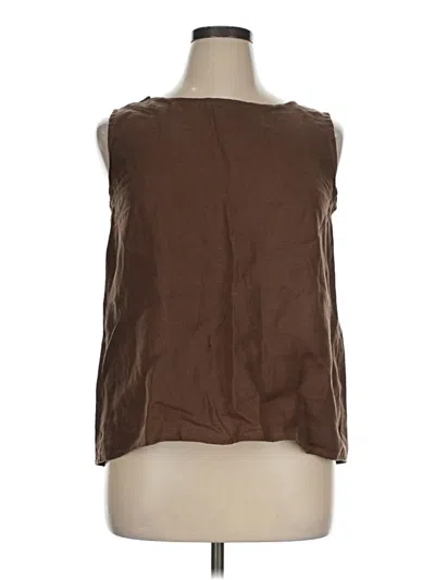 Pre-owned Assorted Brands Sleeveless Blouse In Brown