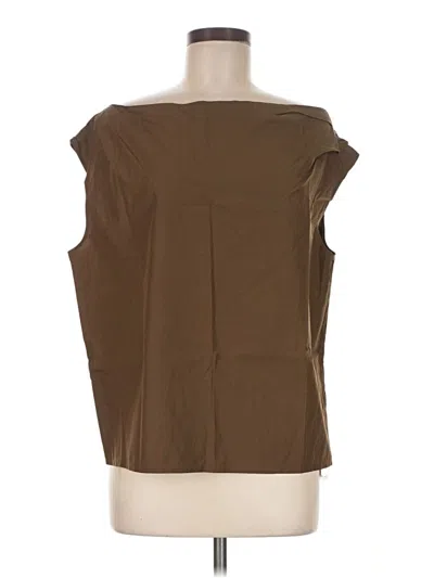 Pre-owned Assorted Brands Sleeveless Blouse In Brown