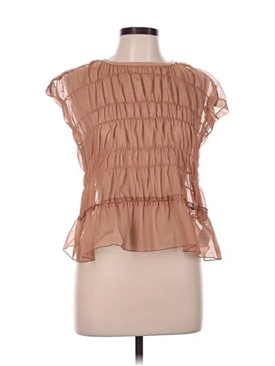 Pre-owned Assorted Brands Sleeveless Blouse In Brown