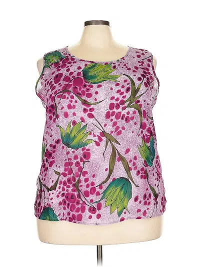 Pre-owned Assorted Brands Sleeveless Blouse In Burgundy