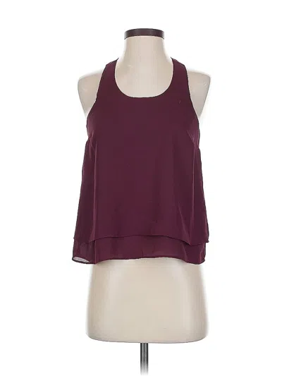 Pre-owned Assorted Brands Sleeveless Blouse In Burgundy