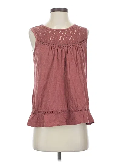 Pre-owned Assorted Brands Sleeveless Blouse In Burgundy