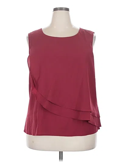 Pre-owned Assorted Brands Sleeveless Blouse In Burgundy