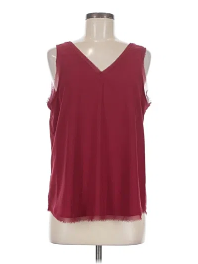 Pre-owned Assorted Brands Sleeveless Blouse In Burgundy