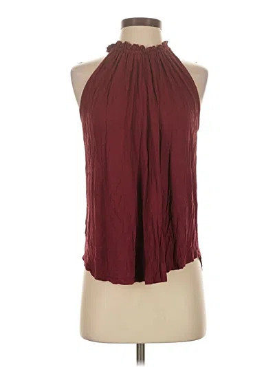 Pre-owned Assorted Brands Sleeveless Blouse In Burgundy