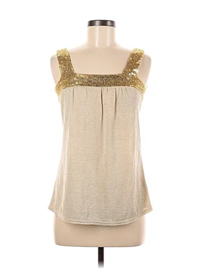 Pre-owned Assorted Brands Sleeveless Blouse In Gold