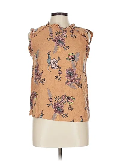 Pre-owned Assorted Brands Sleeveless Blouse In Gold