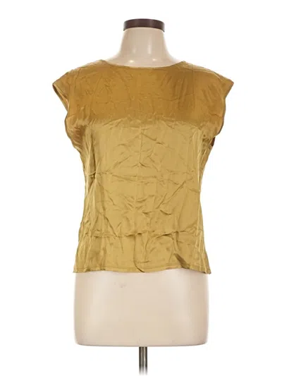 Pre-owned Assorted Brands Sleeveless Blouse In Gold