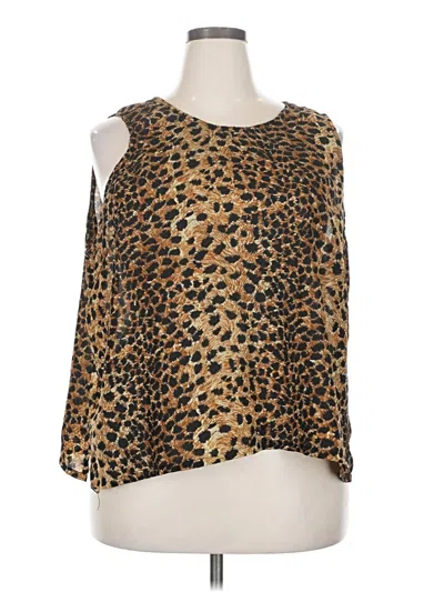 Pre-owned Assorted Brands Sleeveless Blouse In Gold