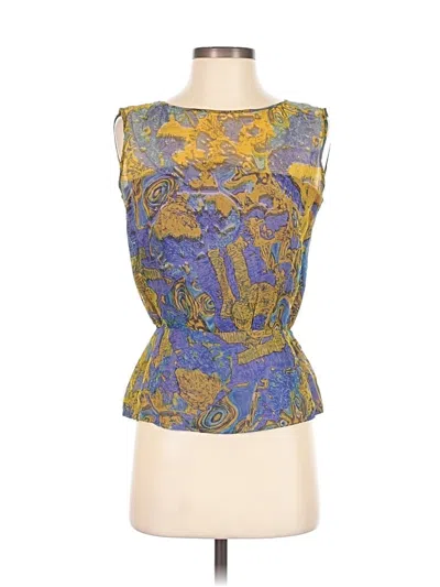 Pre-owned Assorted Brands Sleeveless Blouse In Gold