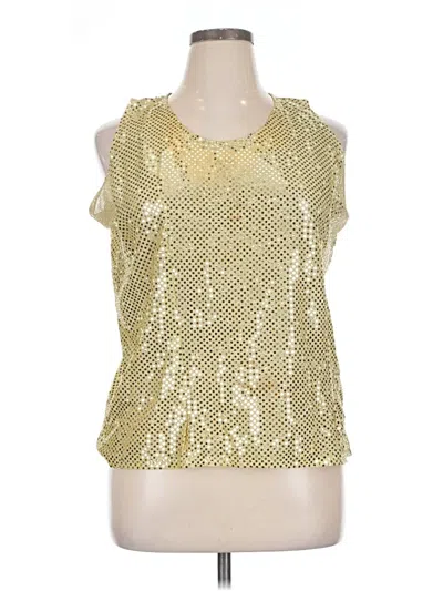 Pre-owned Assorted Brands Sleeveless Blouse In Gold