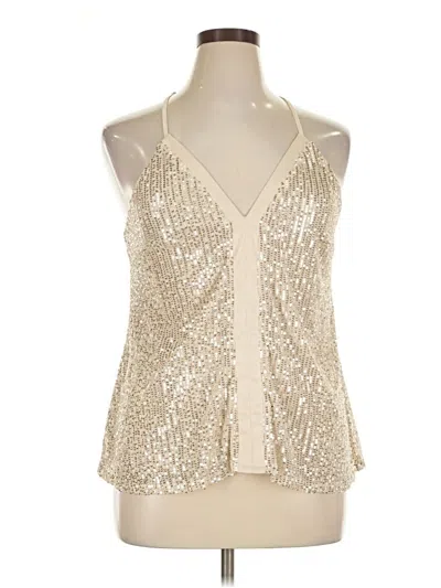 Pre-owned Assorted Brands Sleeveless Blouse In Gold