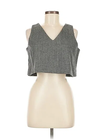 Pre-owned Assorted Brands Sleeveless Blouse In Gray