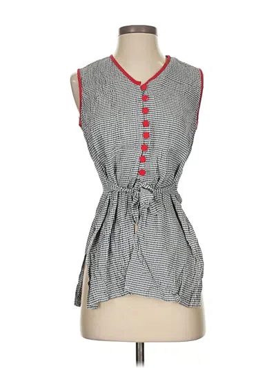 Pre-owned Assorted Brands Sleeveless Blouse In Gray