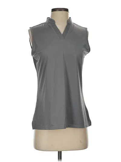 Pre-owned Assorted Brands Sleeveless Blouse In Gray