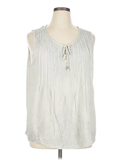 Pre-owned Assorted Brands Sleeveless Blouse In Gray