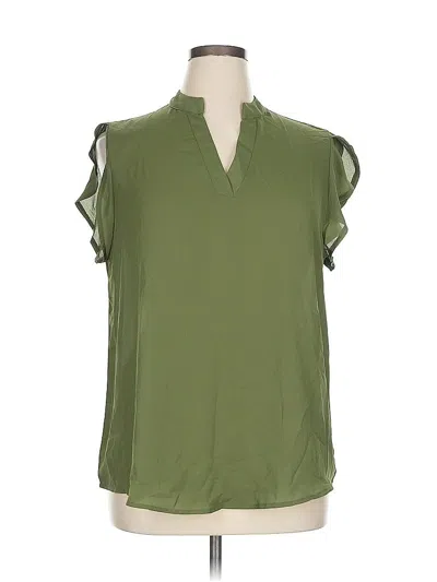 Pre-owned Assorted Brands Sleeveless Blouse In Green