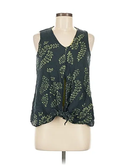 Pre-owned Assorted Brands Sleeveless Blouse In Green