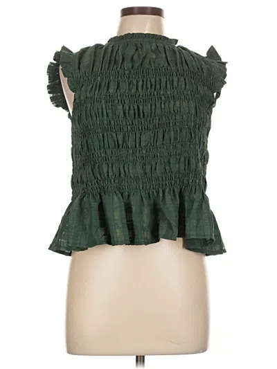 Pre-owned Assorted Brands Sleeveless Blouse In Green