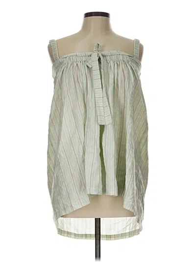 Pre-owned Assorted Brands Sleeveless Blouse In Green