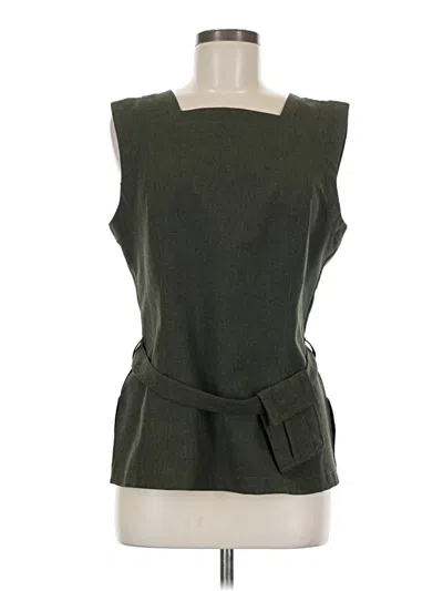 Pre-owned Assorted Brands Sleeveless Blouse In Green
