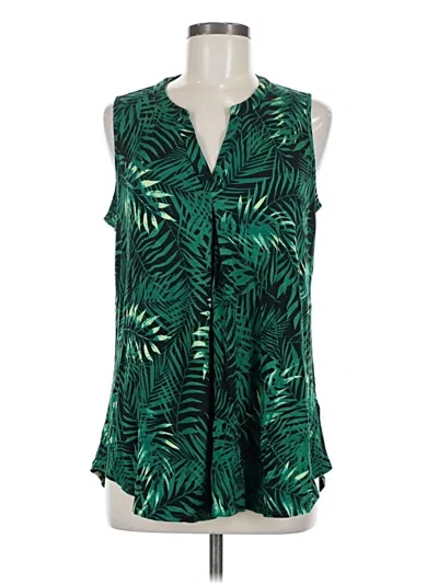 Pre-owned Assorted Brands Sleeveless Blouse In Green