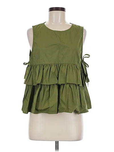 Pre-owned Assorted Brands Sleeveless Blouse In Green