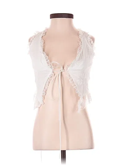Pre-owned Assorted Brands Sleeveless Blouse In Ivory