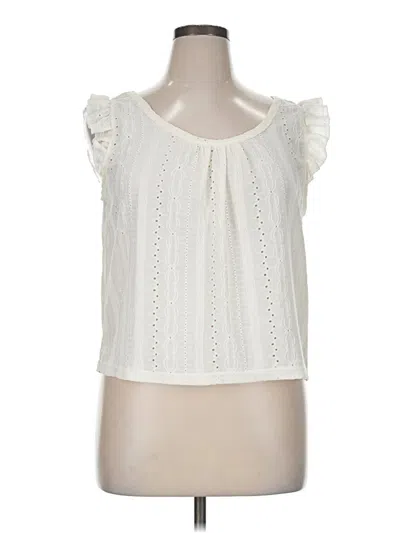 Pre-owned Assorted Brands Sleeveless Blouse In Ivory