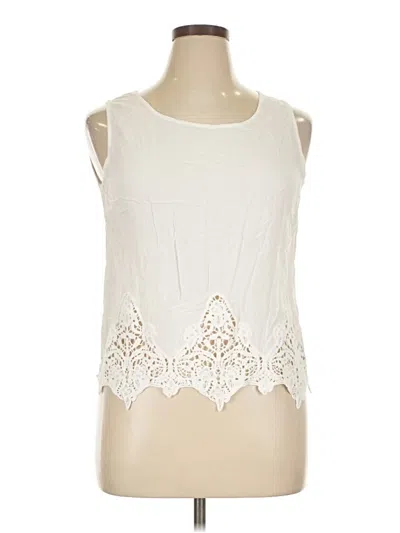 Pre-owned Assorted Brands Sleeveless Blouse In Ivory