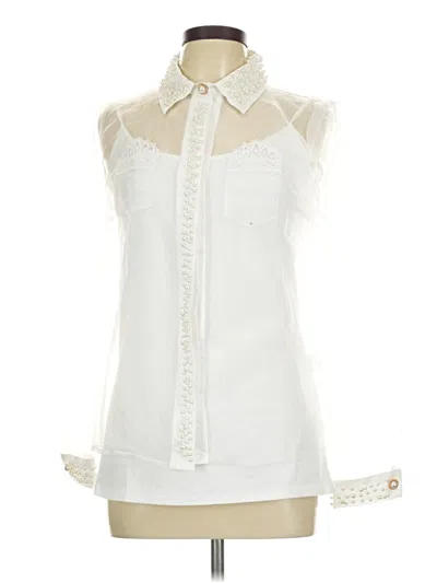 Pre-owned Assorted Brands Sleeveless Blouse In Ivory