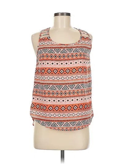 Pre-owned Assorted Brands Sleeveless Blouse In Orange