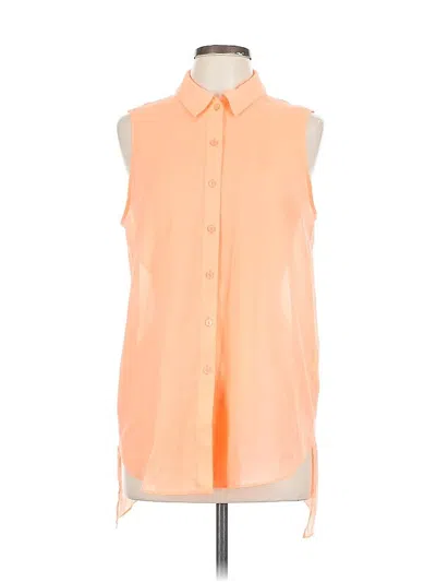 Pre-owned Assorted Brands Sleeveless Blouse In Orange