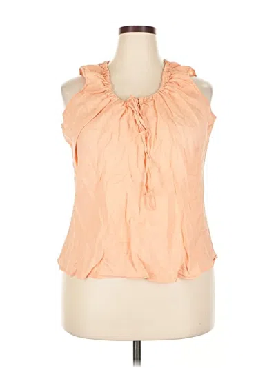 Pre-owned Assorted Brands Sleeveless Blouse In Orange