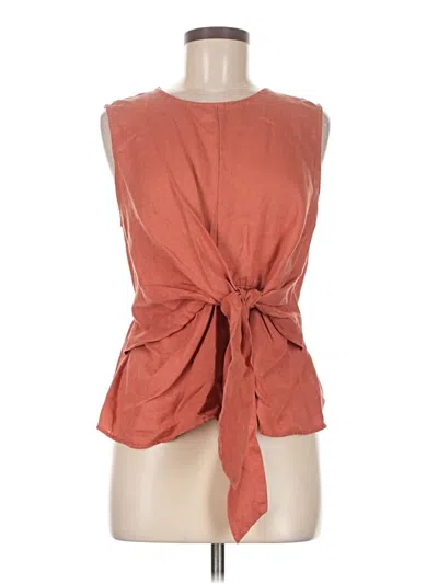 Pre-owned Assorted Brands Sleeveless Blouse In Orange